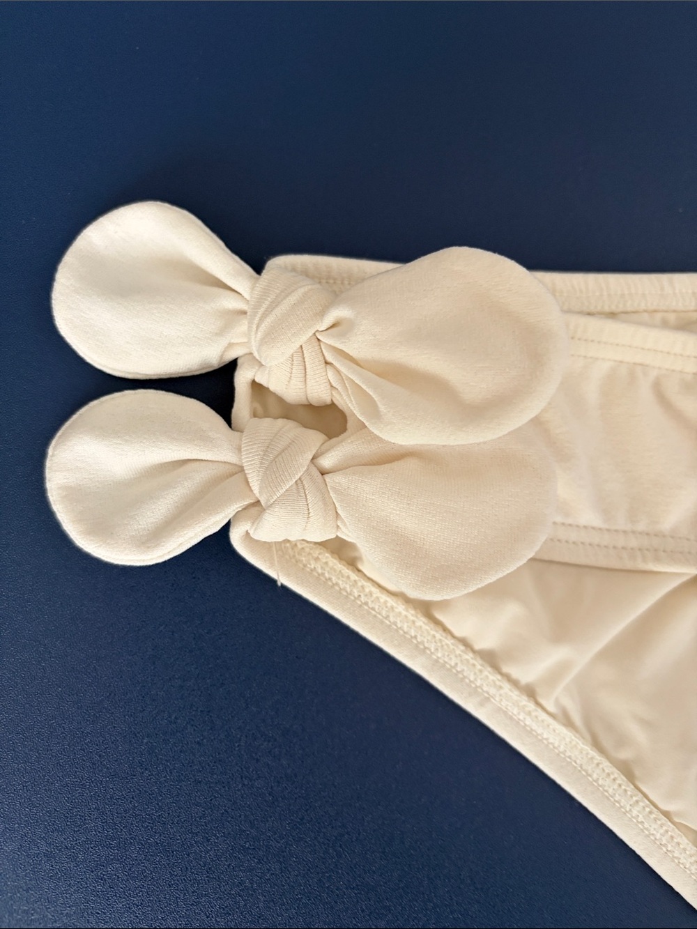 Juicy Couture Cream Knot-Accent Triangle Halter Bikini - Picture 7 of 10